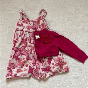Old Navy dress and crop sweater 2T